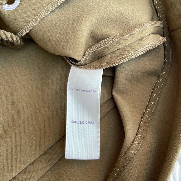 Rebecca Minkoff Olive Green Stevia Military Lace Up Skirt Size 10 - Picture 7 of 10